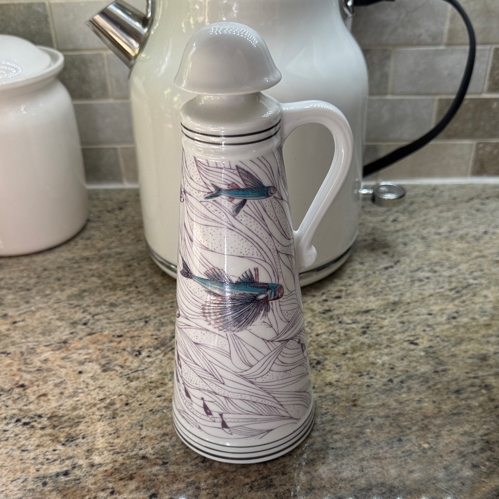 Ceramic Oil Dispenser with fish Design from Barbados